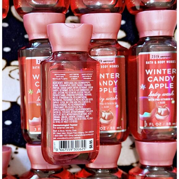 12 pcs Bath & Body Works WINTER CANDY APPLE 3oz Travel Size Shower Gel Body Wash - Picture 4 of 4
